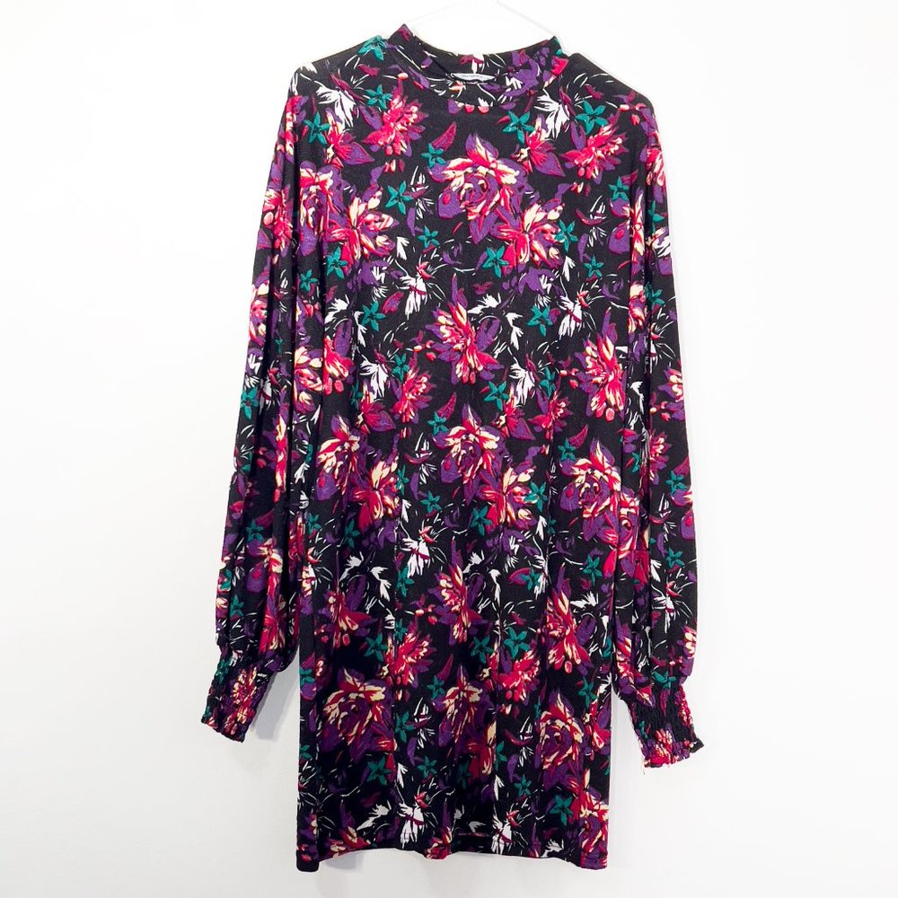 Zara Long Sleeve Floral Mini Dress